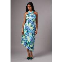 Coast Women's Petite Pleat Halter Midi Dress in Lemon | Size: 10