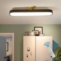 24W Black Wraparound Acrylic Linear LED Dimmable Ceiling Lamp with Remote