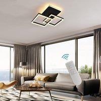 Black Metal Dimmable LED Ceiling Light Modern Square Ceiling Lamp