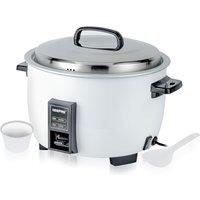 Geepas 8L Commercial Rice Cooker Non-Stick Pot Automatic Keep Warm Catering 2500W in White
