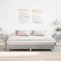 Berkfield Home Bed Frame without Mattress Grey Sonoma 180x200cm Engineered Wood | Size: Super King