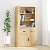 Berkfield Home Highboard Sonoma Oak Engineered Wood in Brown
