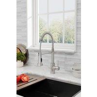 H&O Direct Swivel Pulldown Commercial Kitchen Faucet in Silver