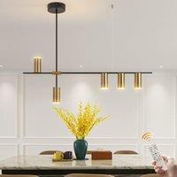 5-Light Gold Dimmable LED Pendant Light