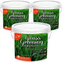 Homefront Grass Greening Granules Lawn Fertiliser - Strengthens & Greens Grass 2.5kg x3 in Green