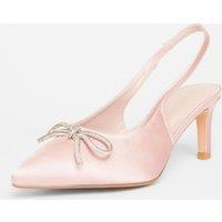 Quiz Women's Pink Wide Fit Sling Back Heels | Size: 6