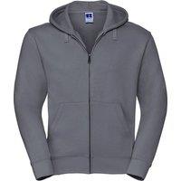 Russell Men's Authentic Full Zip Hoodie in Grey | Size: XS