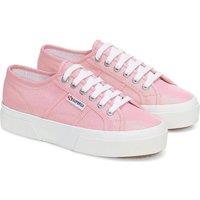 Superga Women's 2740 Lame Platform Trainers in Pink | Size: 4