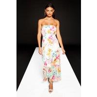 RUNWAY 1.8.1.8 Women's Bandeau Printed Maxi Dress | Size: 8