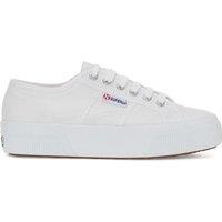 Superga Women's 2740 Lace Up Platforms in White | Size: 4.5