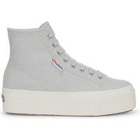 Superga Women's 2708 Lace Up High Tops in Grey | Size: 6.5