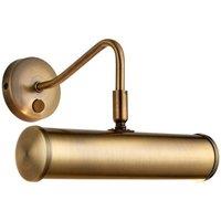 Netlighting Turner 1 Light Picture Wall LightAntique Brass E14 in Gold
