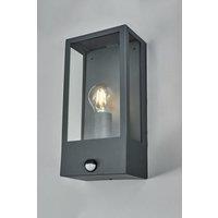BHS Lighting Wallace Outdoor Wall Light with Sensor in Dark Grey