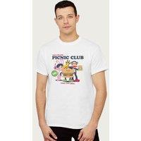 Paul Frank Men's Diner Picnic Club Takeaway Julius Monkey Come & Chill T-Shirt in White | Size: 2XL