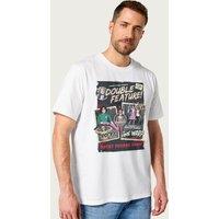 Rocky Horror Show Men's Double Feature Posters T-Shirt in White | Size: XL