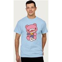 Gloomy Bear Men's The Naughty Grizzly Biting Pity's Neck T-Shirt in Light Blue | Size: Large
