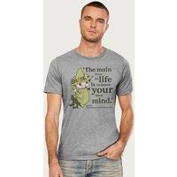 Moomin Men's Know Your Own Mind summer Madness Snufkin Quote T-Shirt in Mid Grey | Size: Medium