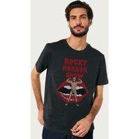 Rocky Horror Show Men's Rocky With Lips T-Shirt in Black | Size: 2XL