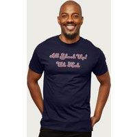 Elvisly Yours Men's All Shook Up Elvis Presley Song T-Shirt in Navy | Size: Small