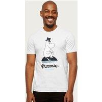 Moomin Men's pappa Sitting On Rock T-Shirt in White | Size: 2XL