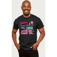 Rocky Horror Show Men's Doctor Frank N Furter Come Up To The Lab T-Shirt in Black | Size: Medium