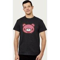 Gloomy Bear Men's The Naughty Grizzly Classic Face Logo Anime T-Shirt in Black | Size: Small