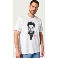Elvisly Yours Men's Elvis Presley Black & White Portrait T-Shirt | Size: Small