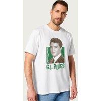 Elvisly Yours Men's G.I. Blues Elvis Presley Album T-Shirt in White | Size: Small