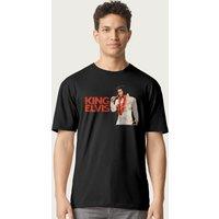 Elvisly Yours Men's King Elvis Presley T-Shirt in Black | Size: 2XL