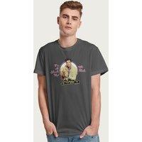 Elvisly Yours Men's The King Of Rock N Roll Elvis Presley T-Shirt in Charcoal | Size: Medium