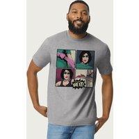 Rocky Horror Show Men's Frank N Furter Don't Dream Be It Pop Art T-Shirt in Mid Grey | Size: Small