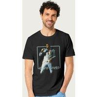 Elvisly Yours Men's Elvis Presley Lives T-Shirt in Black | Size: Large