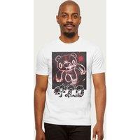 Gloomy Bear Men's The Naughty Grizzly Horror Blood Splat T-Shirt in White | Size: Small