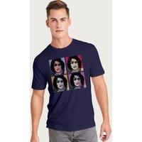 Rocky Horror Show Men's Doctor Frank N Furter Pop Art T-Shirt in Navy | Size: 2XL