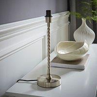 ValueLights Maeve Bobbin Bobbled Metal Table Lamp Base in Silver