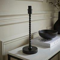ValueLights Maeve Bobbin Bobbled Metal Table Lamp Base in Black