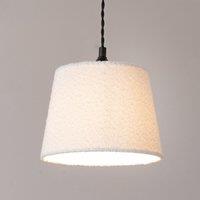 ValueLights Rory Boucle Fabric Tapered Easy Fit Ceiling Table Floor Lamp Shade in Cream