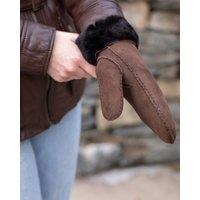 Lakeland Leather Women's ' Classic Sheepskin Mittens in Brown