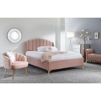 GFW Pettine End Lift Ottoman Storage Bed in Pink | Size: Double