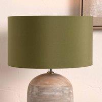 Ruma Sage Green Cylinder Poly Cotton Shade for Table Lamps & Floor Lamps | Size: 18 inches