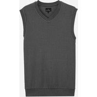 Enorsia Men's Casual Ribbed Jersey Vest in Black | Size: Small