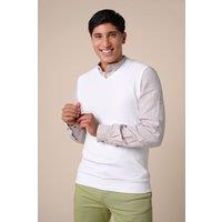 Enorsia Men's Casual Ribbed Jersey Vest in White | Size: Large