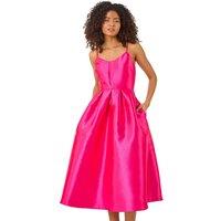Dusk Twill Cami Pleated Midi Dress