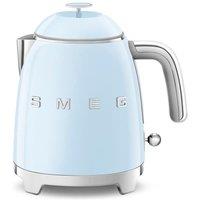 Smeg Mini-Kettle & 2-Sl Toaster, 50's Style Retro, Stainless Steel Pastel Blue in Light Blue