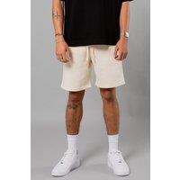 Blank Essentials Men's Cotton Blend Japanese Graphic Print Shorts in Beige | Size: Small