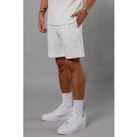 Blank Essentials Men's Cotton Blend Japanese Graphic Print Shorts in White | Size: Large