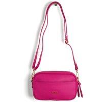 Etre Women's Juniper Crossbody Camera Bag - Fuchsia, Textured PU in Fuchsia