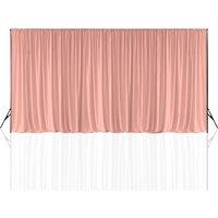 Neel Blue Spandex Backdrop Curtain, Wrinkle-Free Polyester Fabric Backdrop Panel, 3x6 Metres in Rose Gold