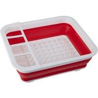 Premier Housewares Collapsible Dish Rack Red
