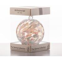 Sienna Glass Birthstone Ball June Pearl in Pale Pink